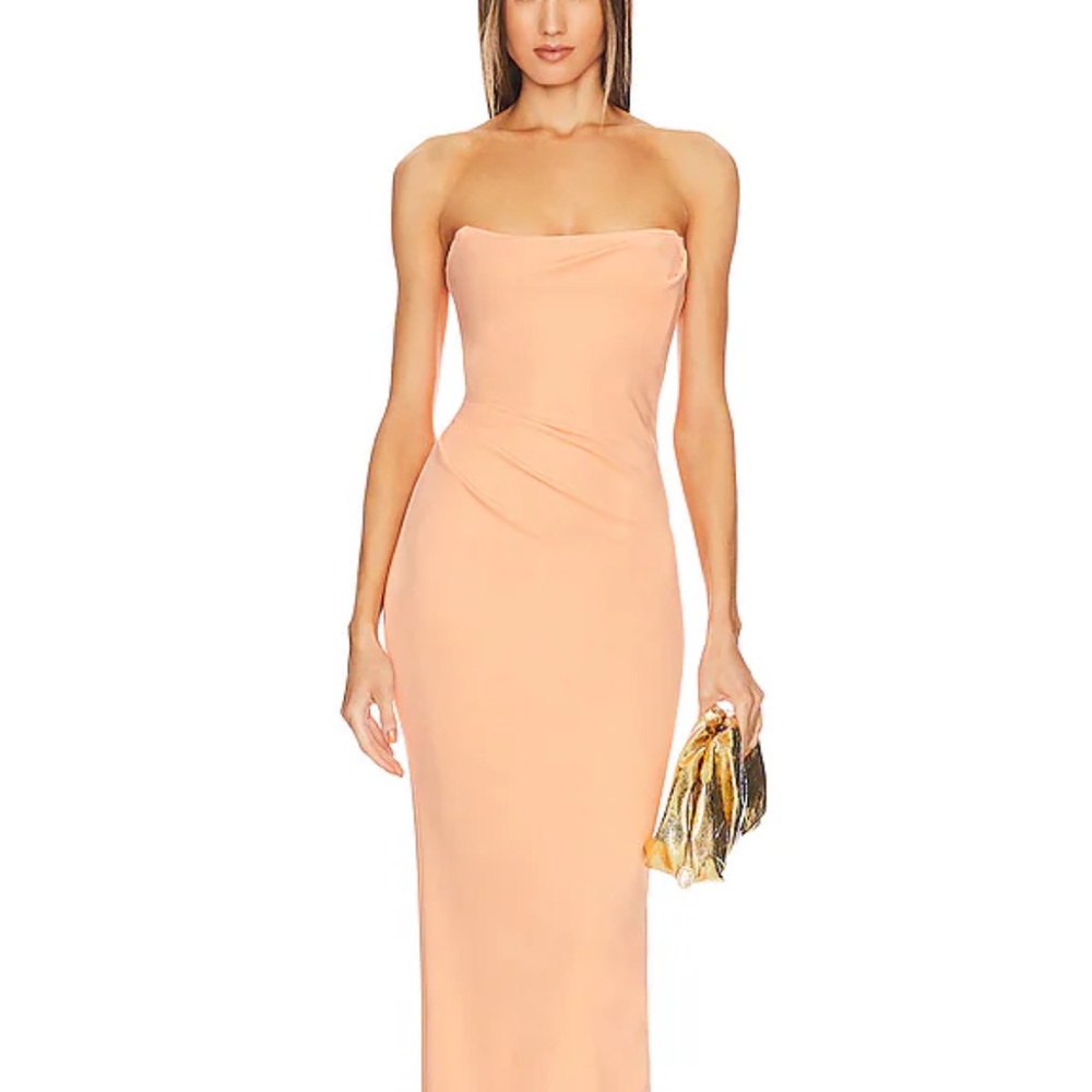 WORN ONCE perfect condition - X REVOLVE BRIGGS GOWN IN PEACH by Michael Costello